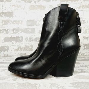 NEW Franco Sarto Women’s Germaine Black Western Ankle Bootie V579